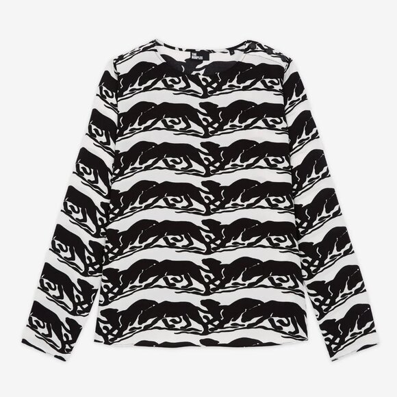 NWT | The Kooples | Panther Print Long Sleeve Blouse - Picture 5 of 12